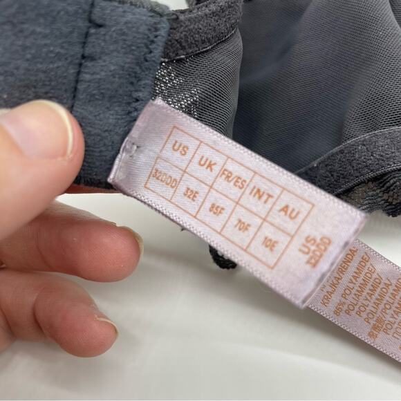 Savage X Fenty Gray Lace Unlined Bra - Picture 6 of 9